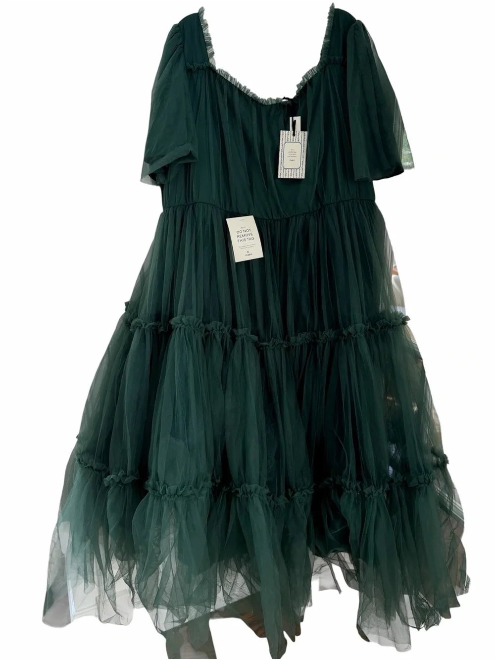 NWT JessaKae Ophelia Tulle Dress Emerald Green Plus Size 4X
